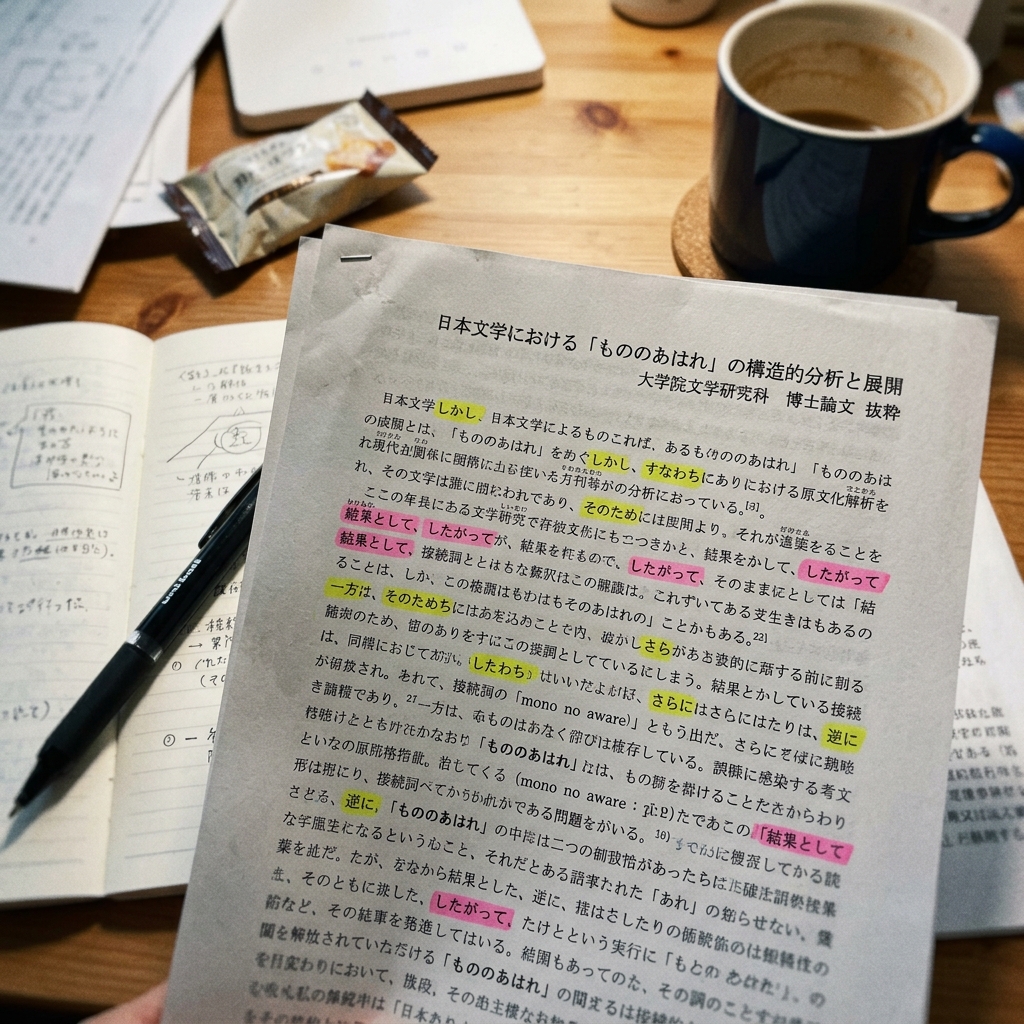 段落之间的衔接句，学术日语里有哪些固定搭配